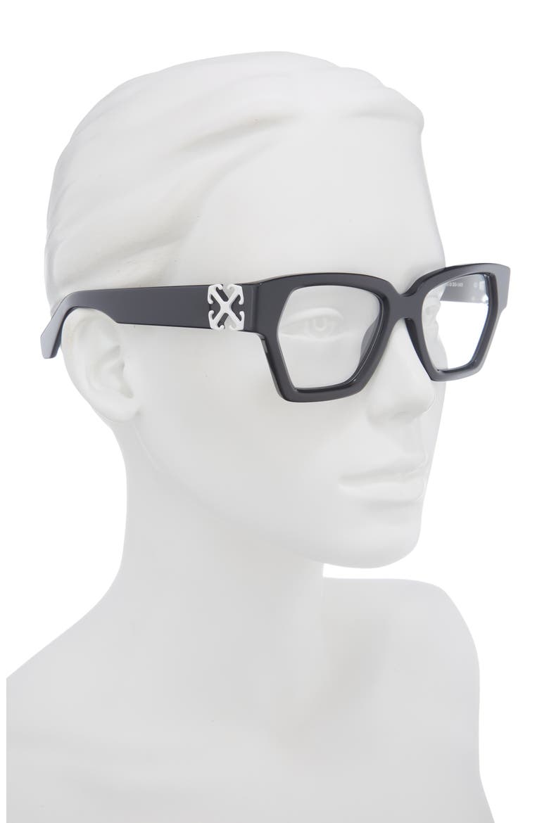 50mm Square Optical Glasses, Alternate, color, BLACK