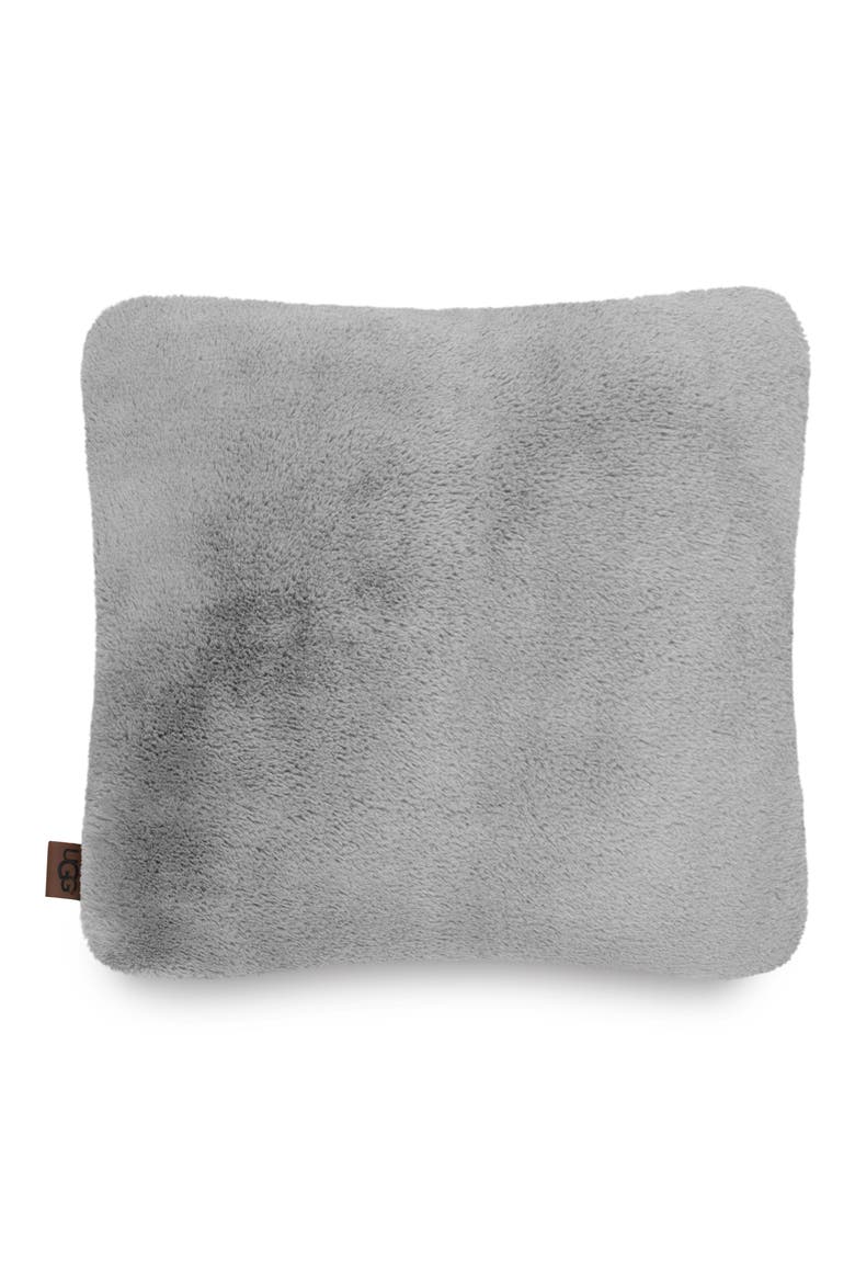 Coastline Faux Fur Pillow (Nordstrom Exclusive), Main, color, SEAL