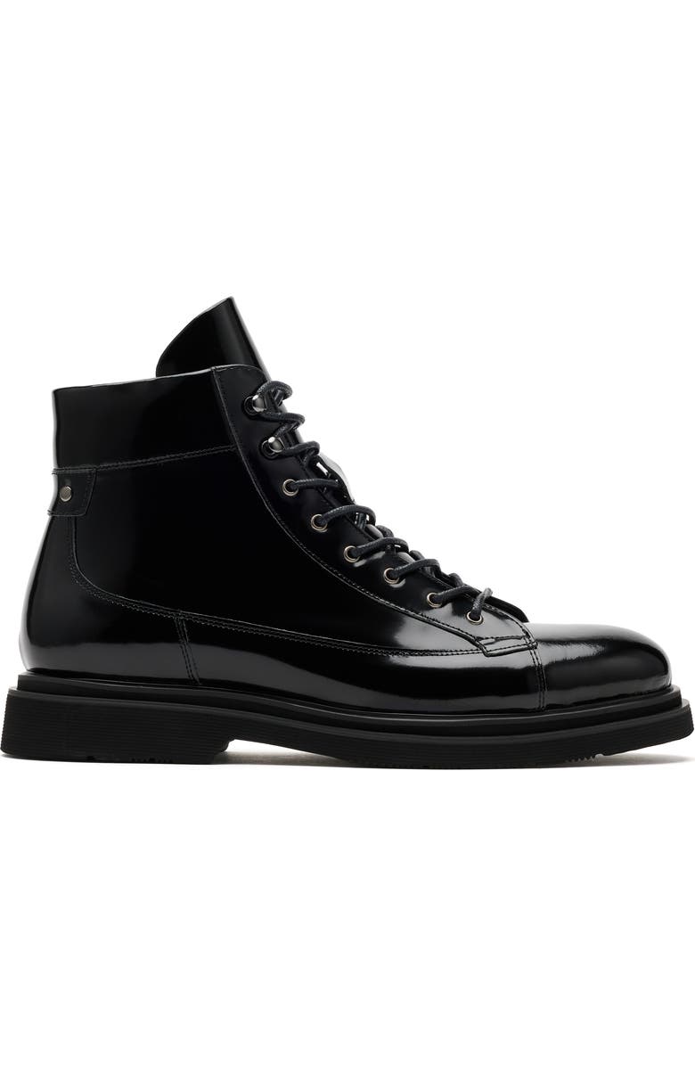 MARC NOLAN Aiden Water Repellent Patent Leather Boot, Main, color, Black Patent