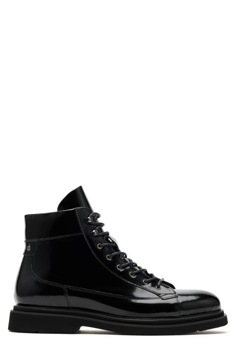 Aiden Water Repellent Patent Leather Boot (Men)