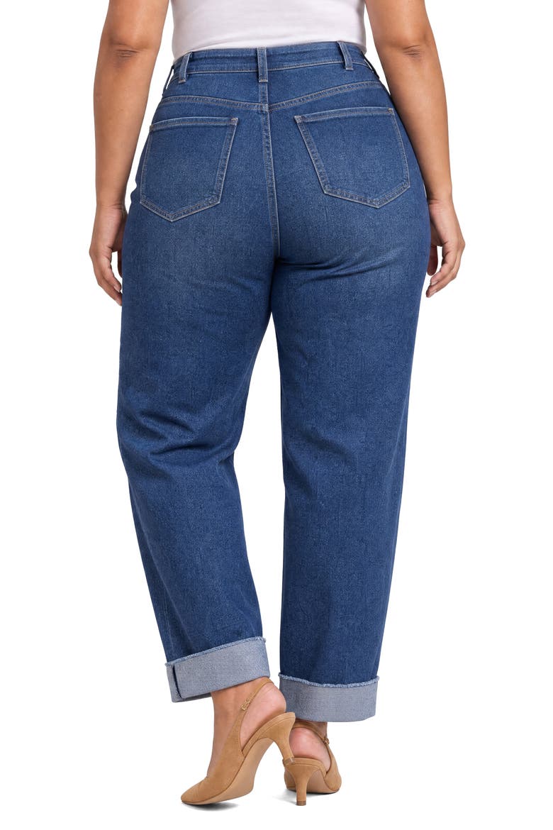 Kasey Stovepipe Seam Detail High Waist Raw Cuff Ankle Jeans, Alternate, color, ANTHURIUM