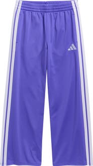 adidas Kids' 3-Stripes Tricot Wide Leg Pants