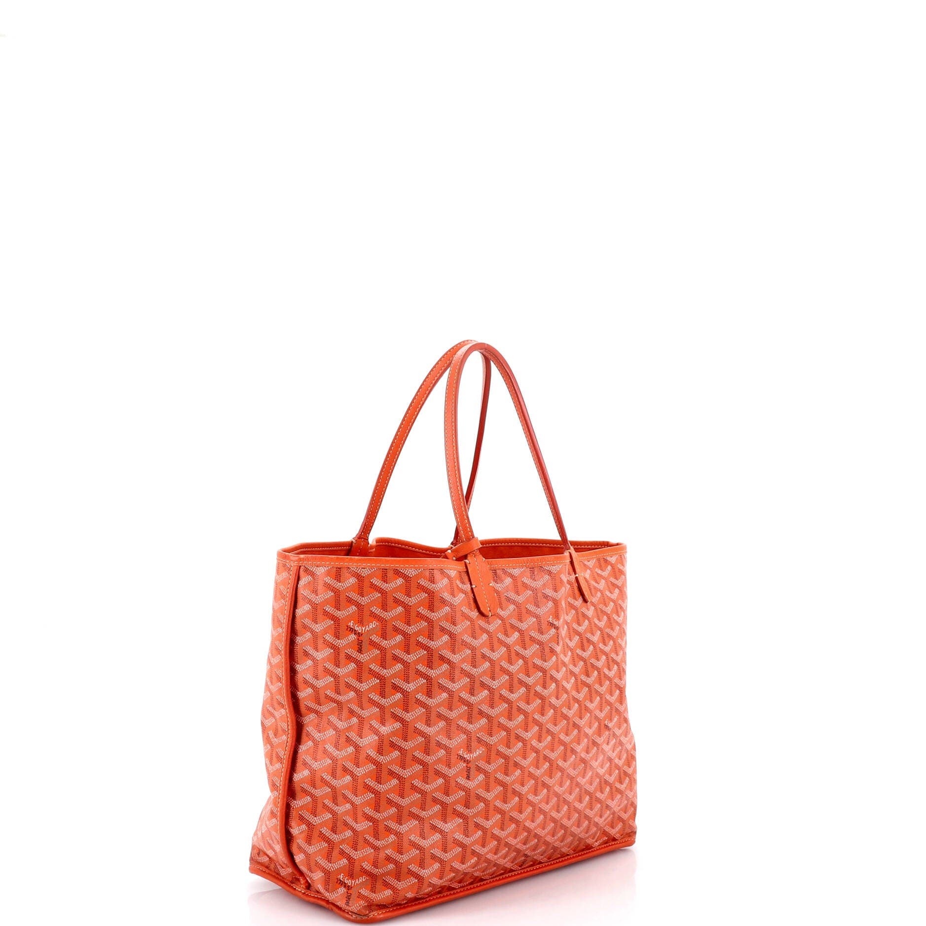 Pre-Owned Goyard Anjou Reversible Tote Coated Canvas PM, Alternate, color, White