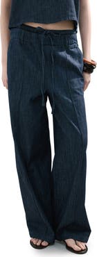 MANGO Wide Leg Denim Pants