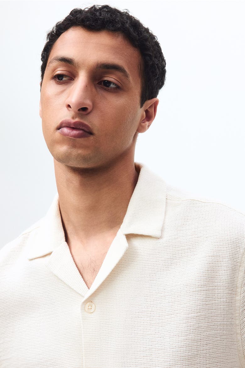 Regular-fit Resort Shirt, Alternate, color, Cream