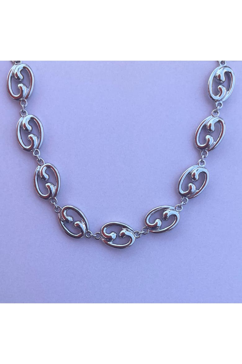 The Fibonacci Link Necklace, Alternate, color, Silver