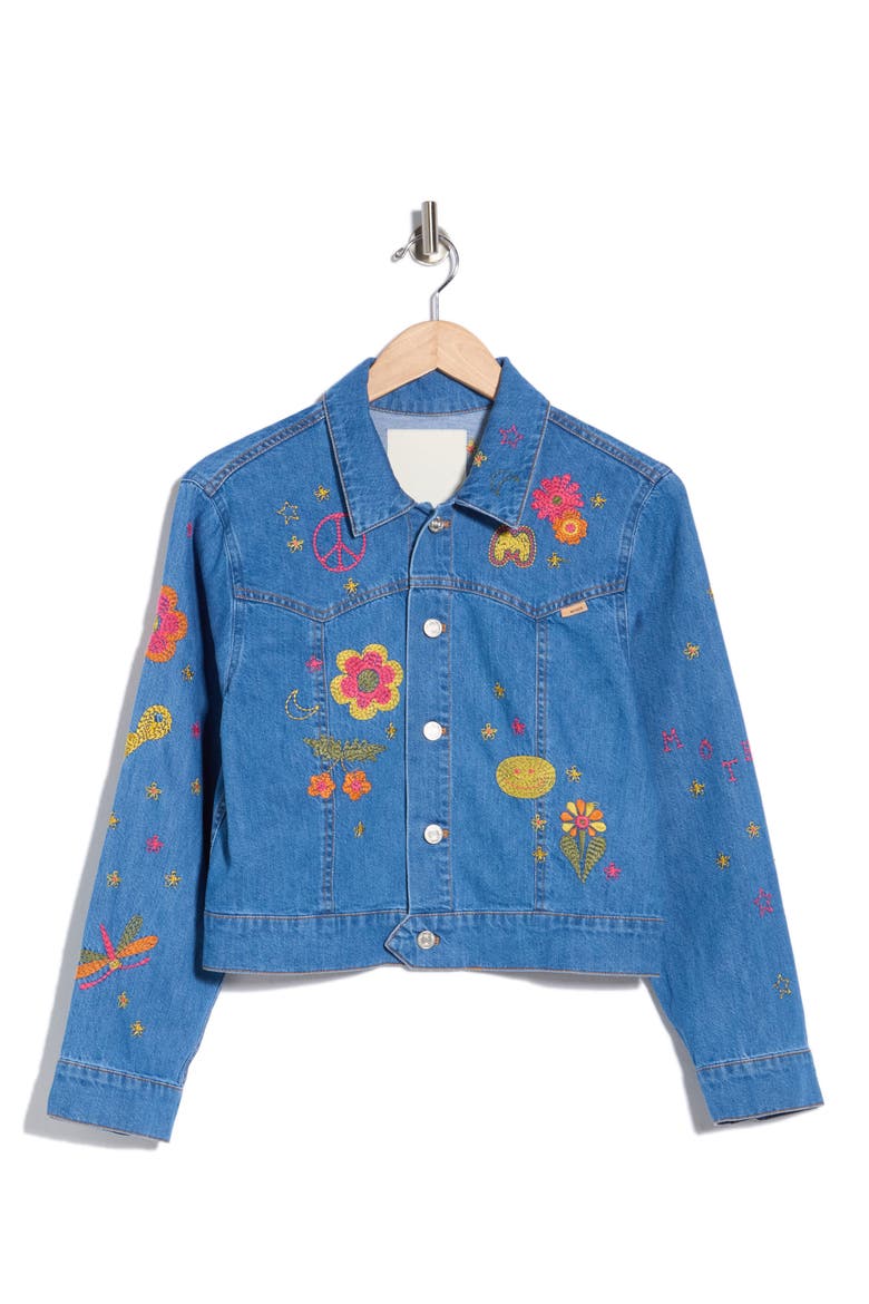 The Heyday Cropped Embroidered Jacket, Alternate, color, HODGEPODGE
