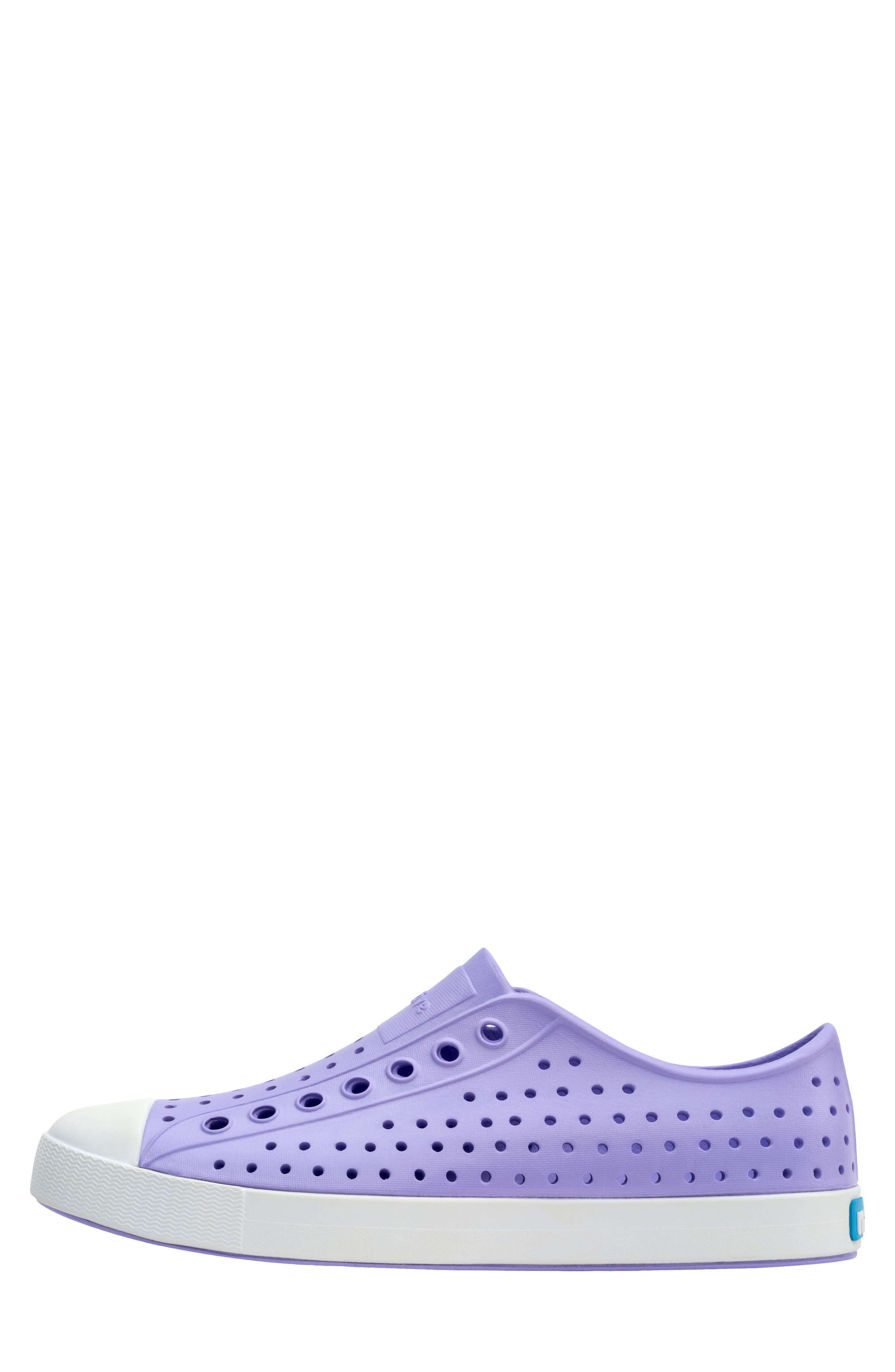 Native Shoes Jefferson Vegan Perforated Sneaker, Alternate, color, Purple/Shell White