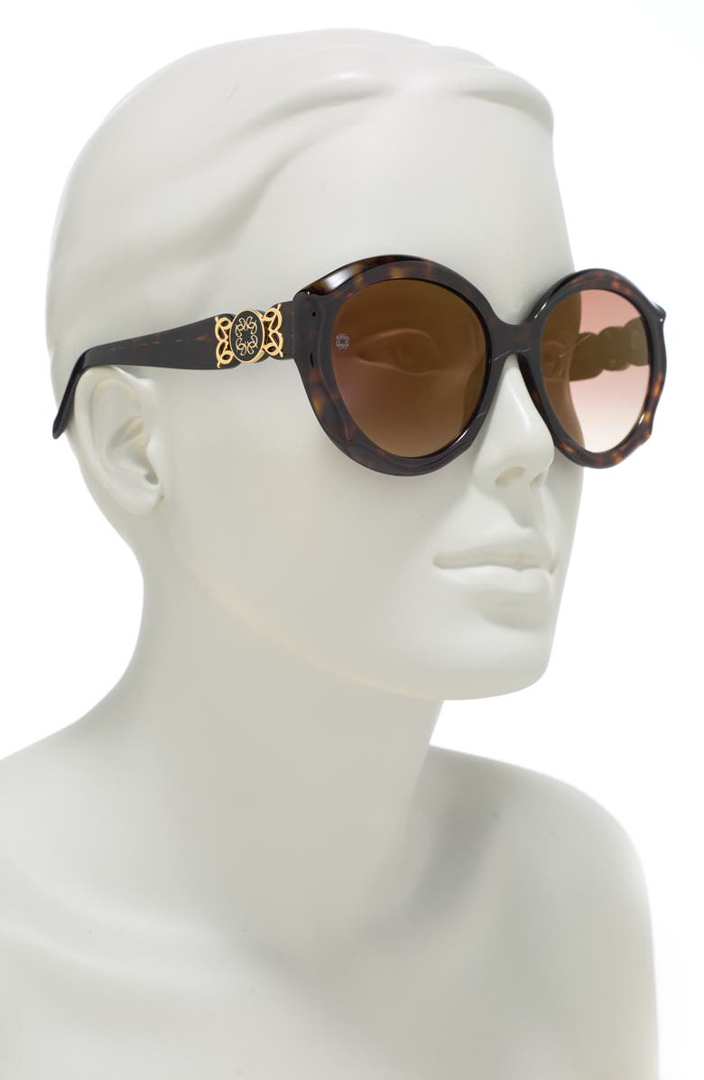 Elie Saab 56mm Round Frame Sunglasses, Alternate, color,