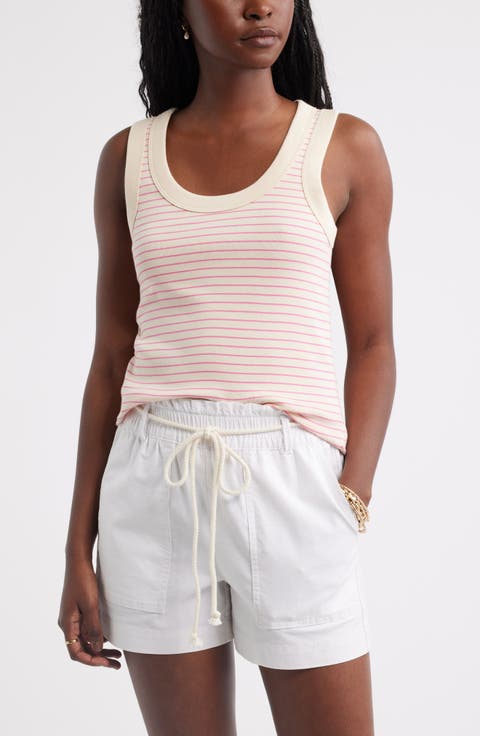 Scoop Neck Rib Cotton Tank