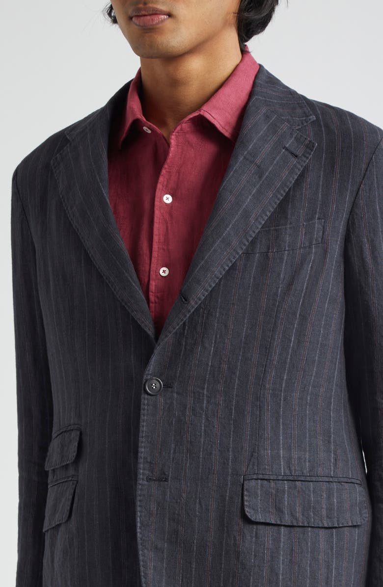 Massimo Alba Catch 2 Stripe Linen Blazer, Alternate, color, 