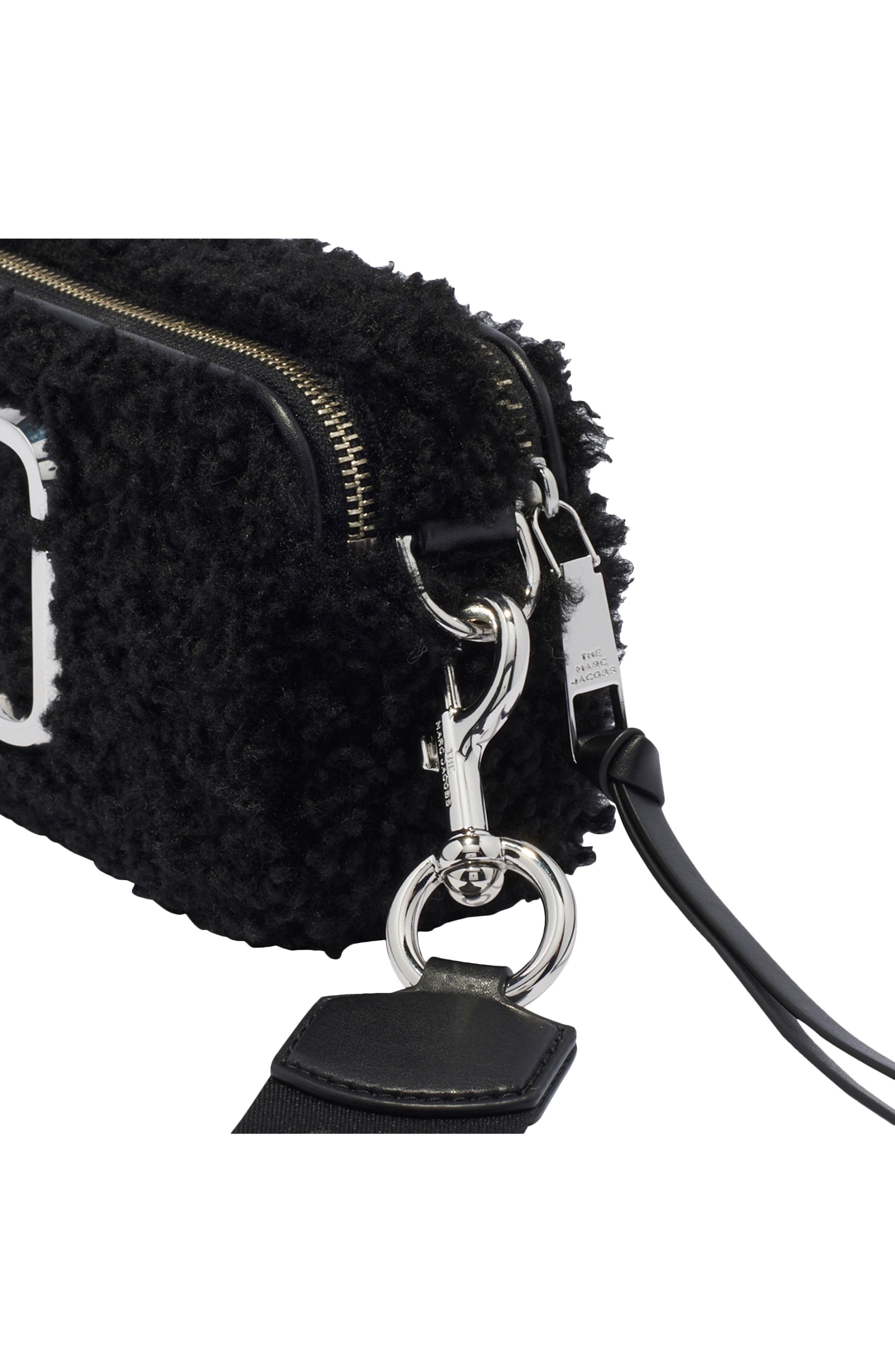 Marc Jacobs Snapshot Faux Shearling Crossbody Bag, Alternate, color, 
