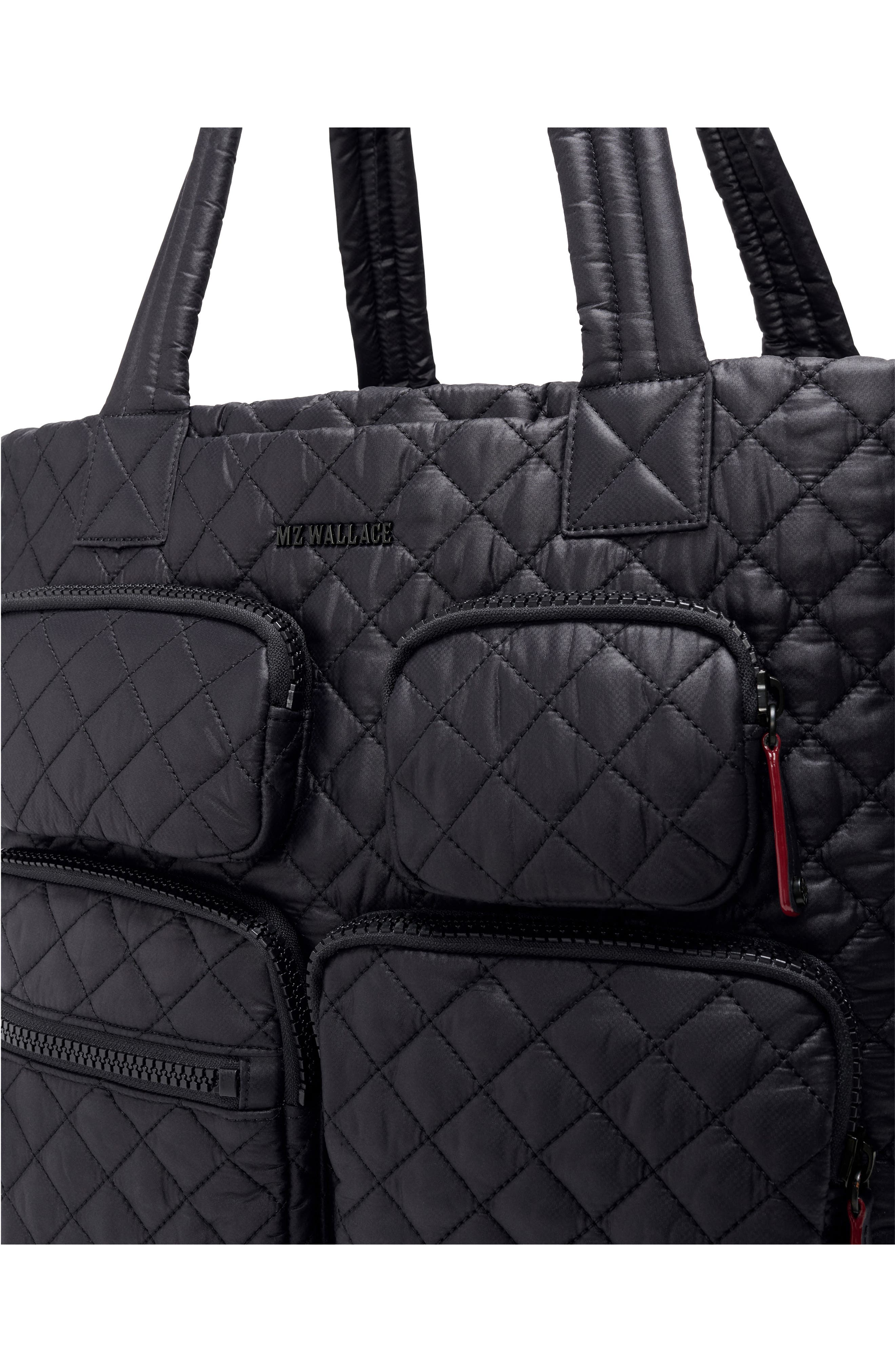 MZ Wallace Large Metro Quilted Nylon Tote, Alternate, color, Black