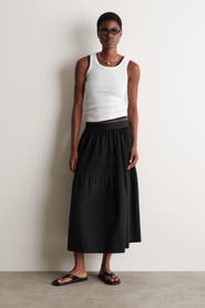 COS Tiered Gathered Midi Skirt