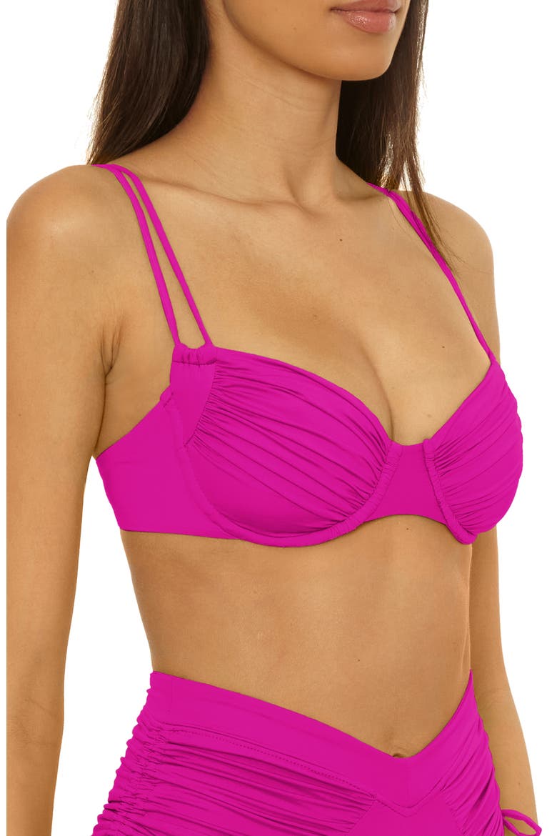 Color Code Underwire Bikini Top, Alternate, color, HIBISCUS