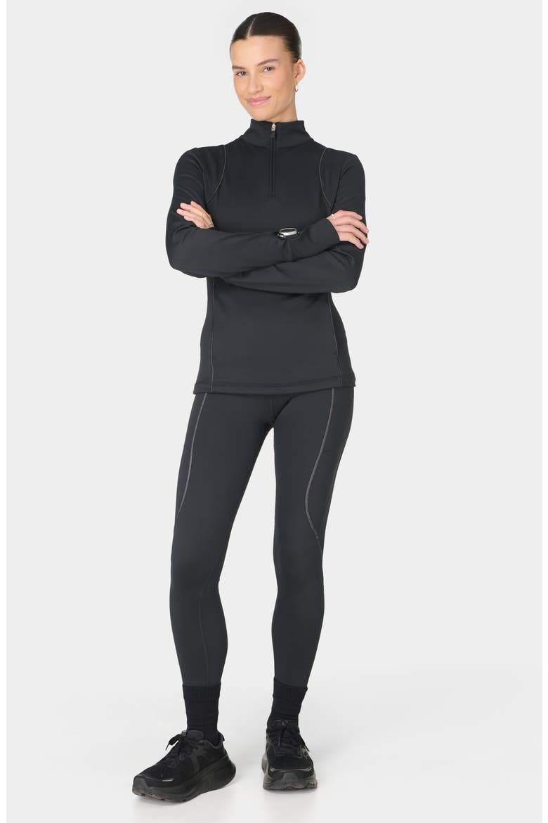 Therma Midlayer Half Zip Jacket, Alternate, color, BLACK