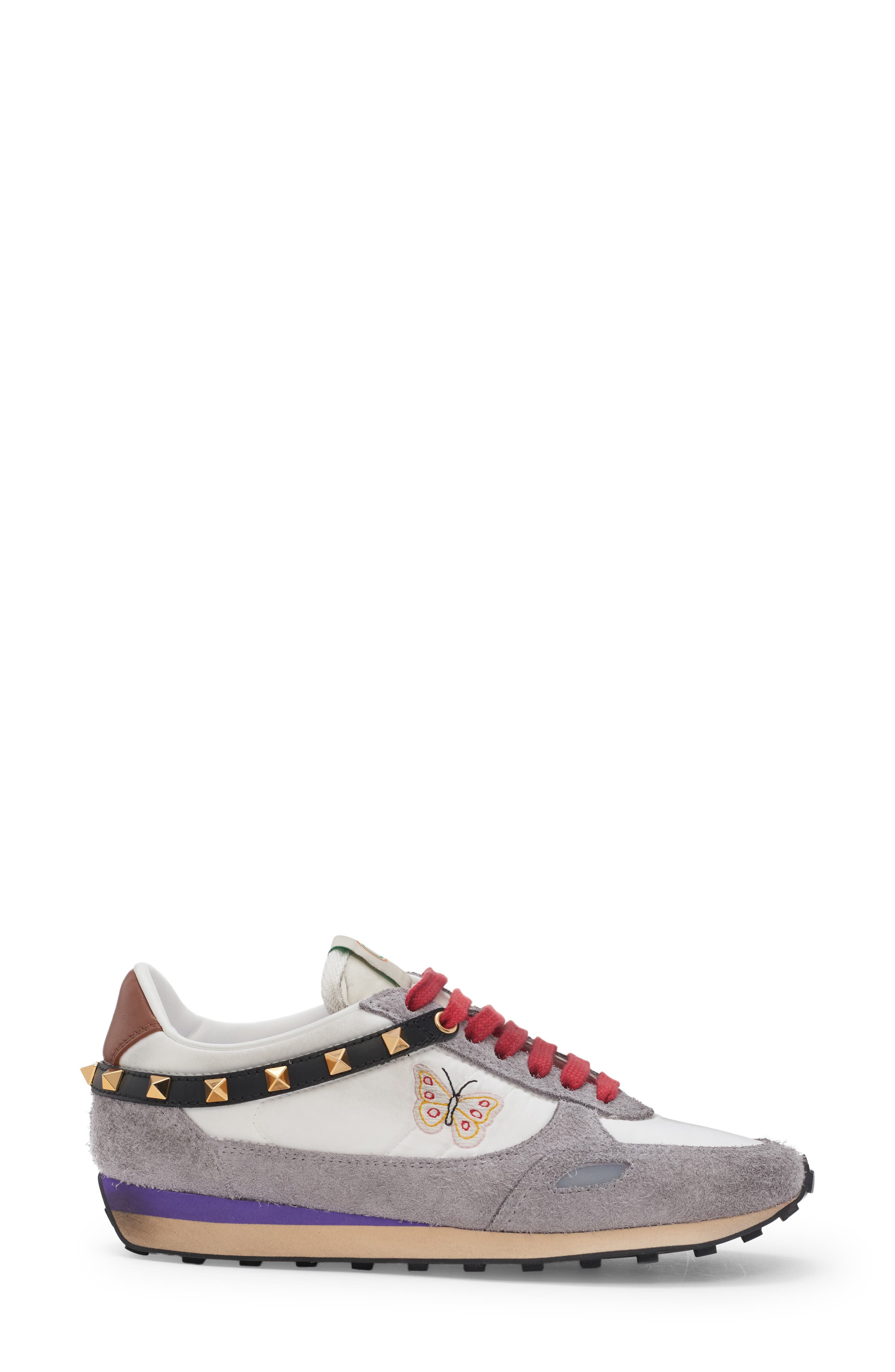 Stud Up Butterfly Sneaker, Alternate, color, WHITE MULTI