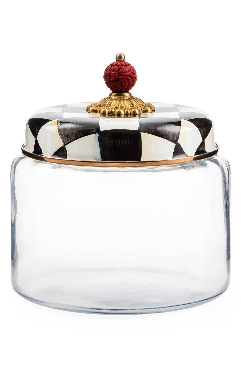MACKENZIE CHILDS Courtly Check Medium Kitchen Canister, Main, color, 