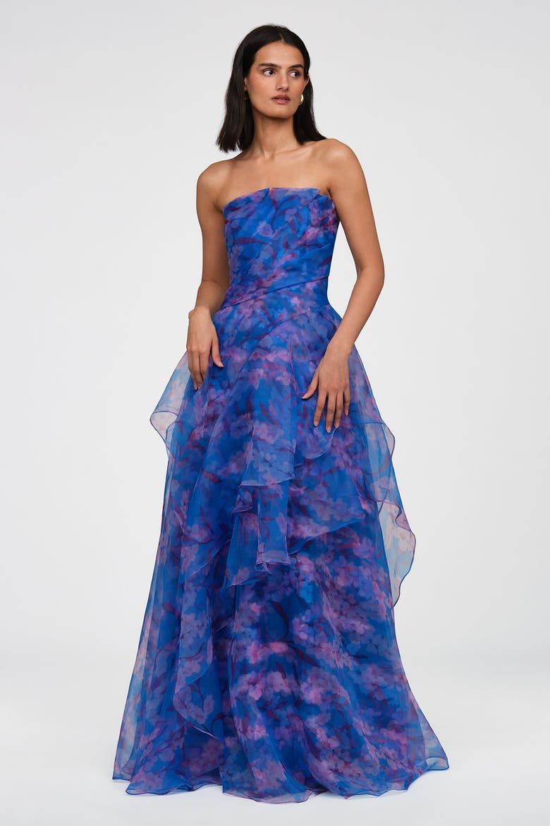 Orelia Organza Gown, Alternate, color, Lavendar Haze