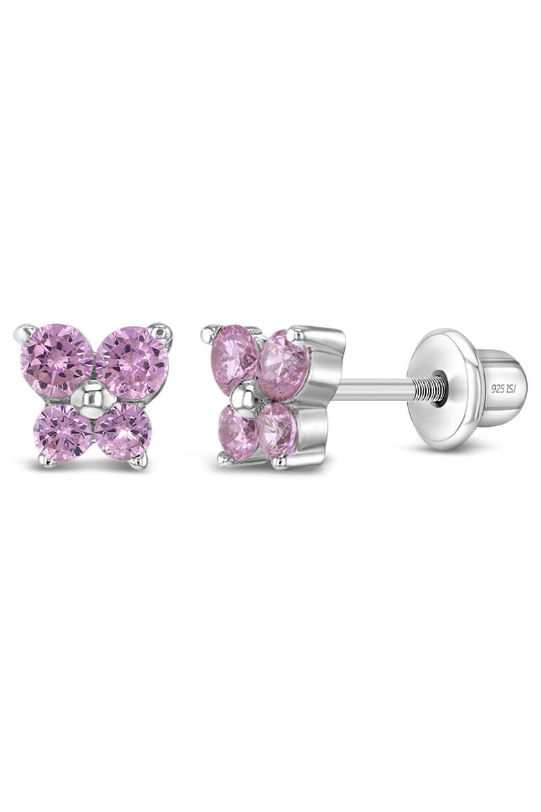 Teenie Tiny Butterfly Earrings, Main, color, Pink