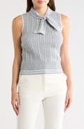 Nanette Lepore Tie Neck Sleeveless Sweater