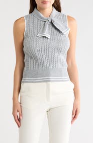 Nanette Lepore Tie Neck Sleeveless Sweater