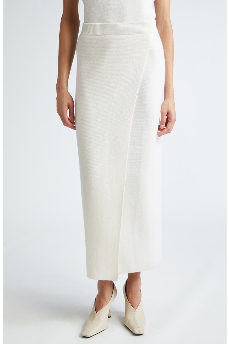 Umbria Wool & Cashmere Sweater Skirt, Main, color, WHITE