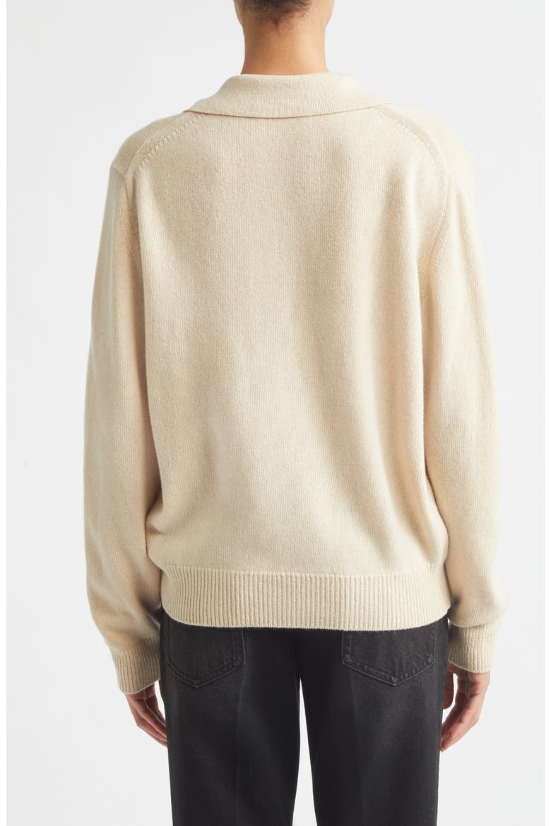 Merino Wool & Cashmere Polo Sweater, Alternate, color, ELDERFLOWER