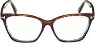 TOM FORD 56mm Cat Eye Blue Light Blocking Optical Glasses