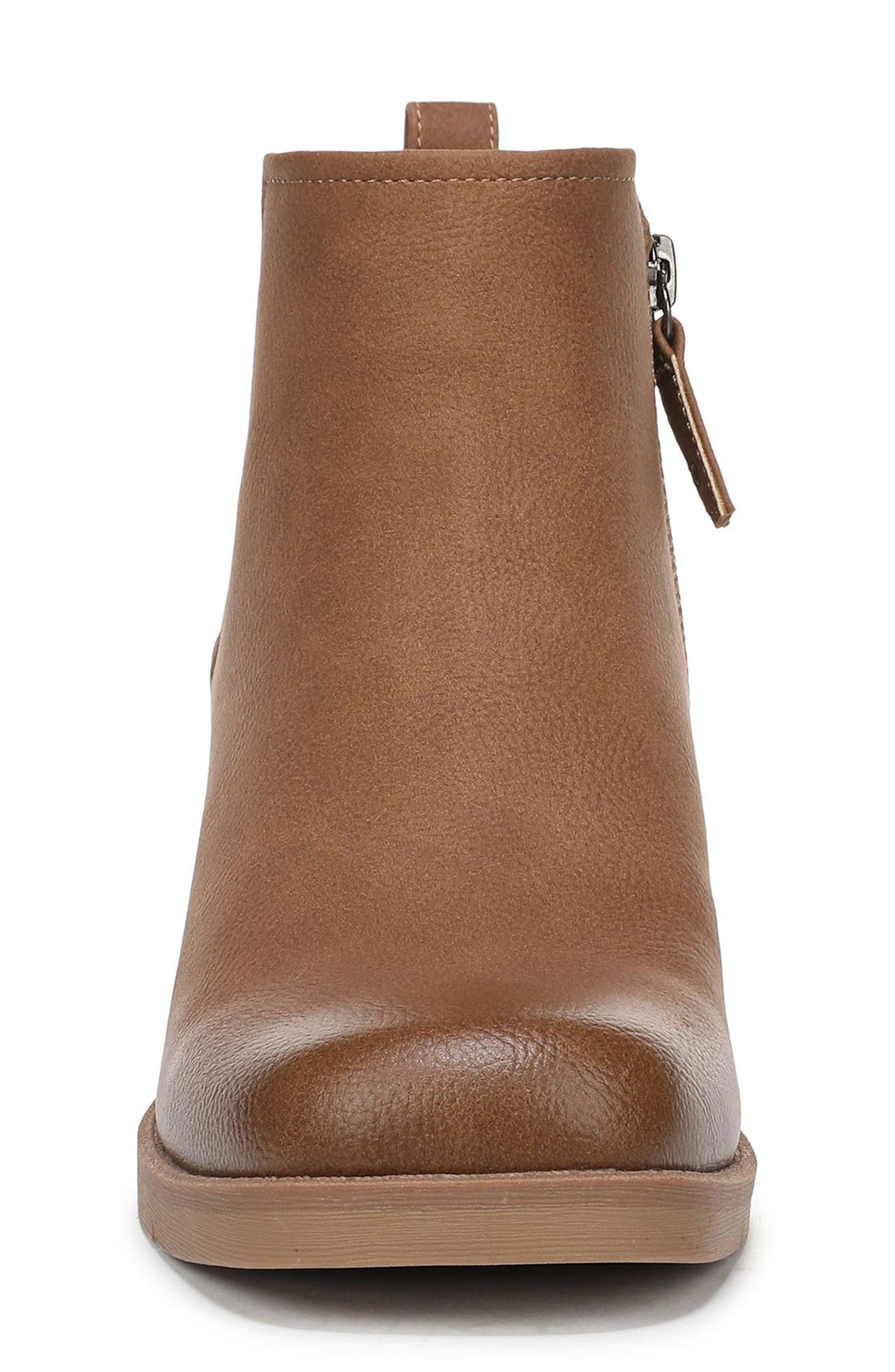 Joplin Faux Leather Chelsea Bootie, Alternate, color, DARK TAN FAUX LEATHER