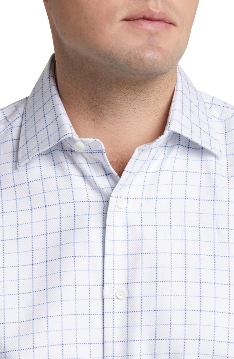 Canali Regular Fit Check Cotton Jacquard Dress Shirt, Alternate, color, 