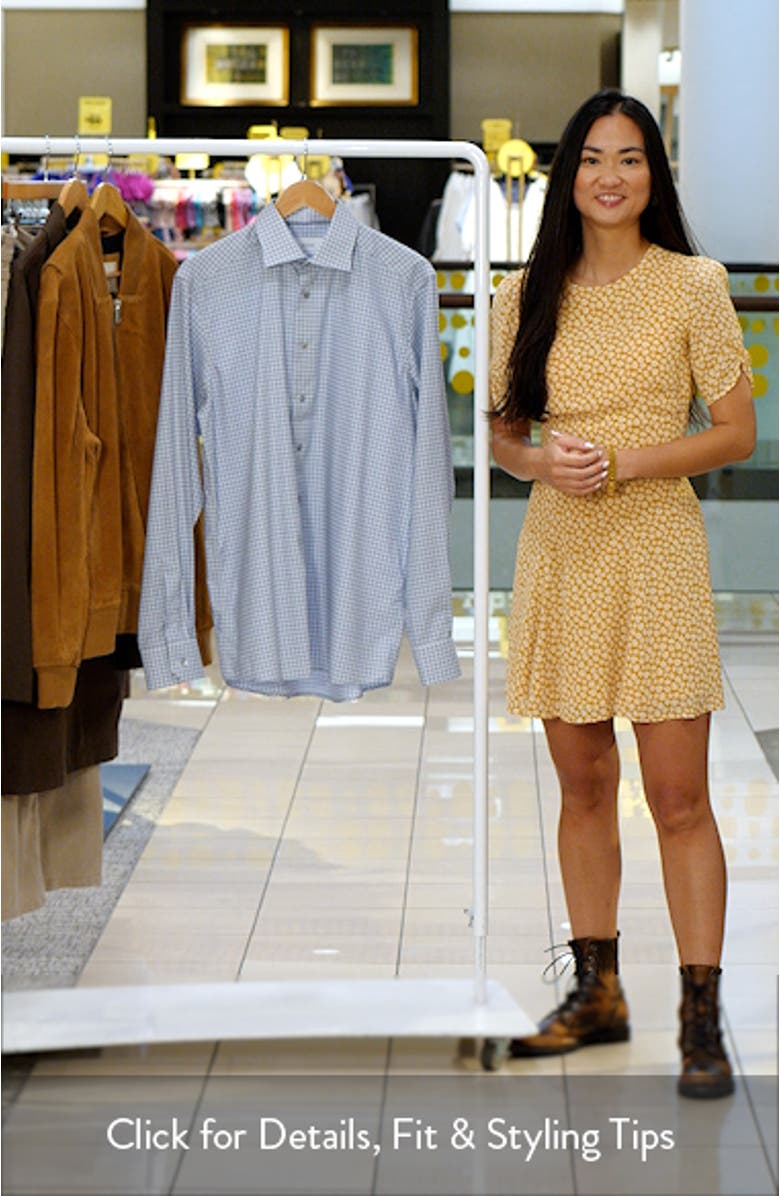 Contemporary Fit Check Cotton Dress Shirt, sales video thumbnail