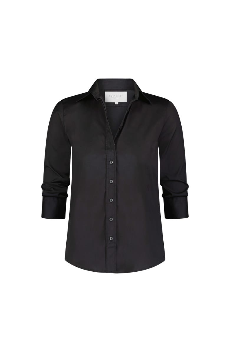 The Shirt by Rochelle Behrens The 3/4 Sleeve Icon Shirt, Alternate, color, Black