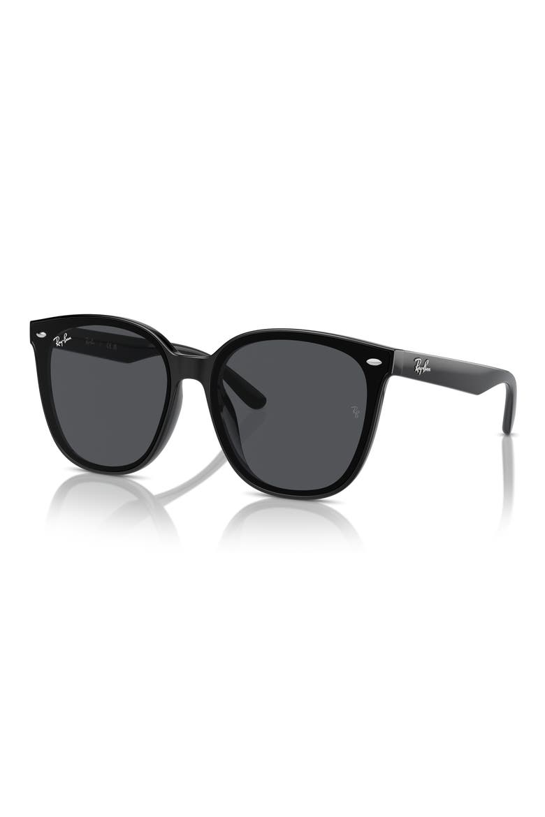 66mm Oversize Irregular Sunglasses, Alternate, color, BLACK