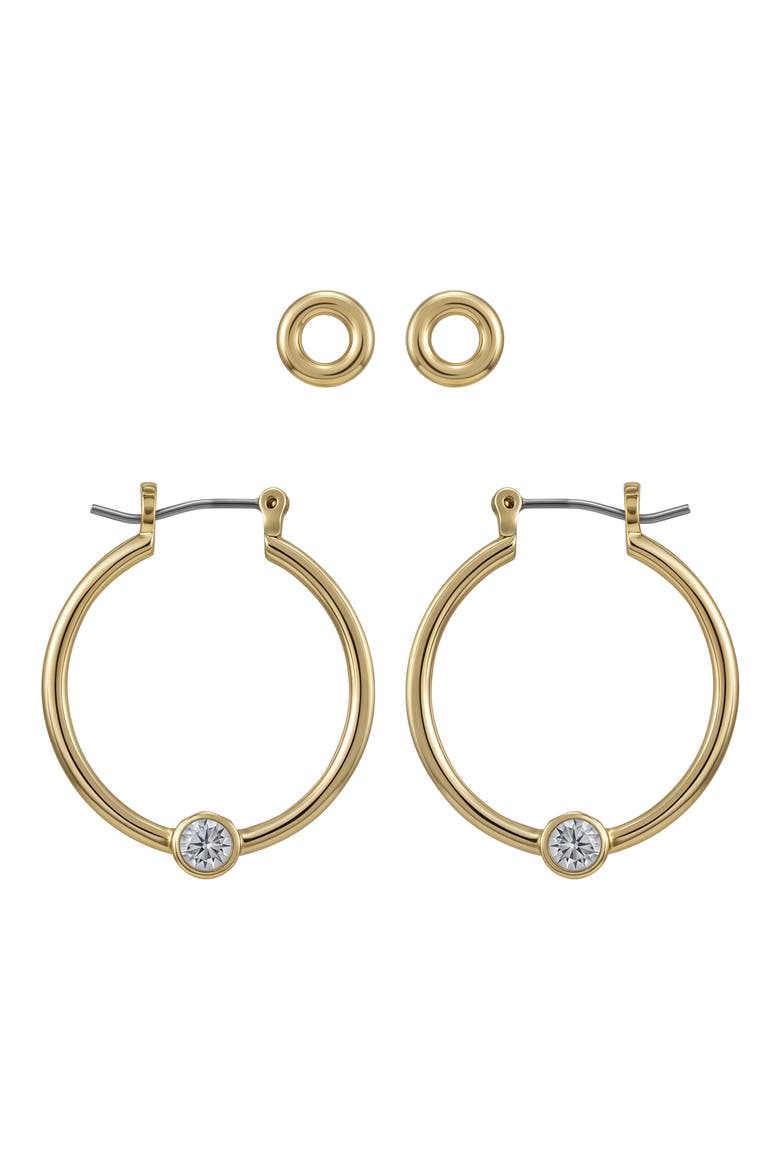 Set of 2 Assorted Earrings, Main, color, SILVER