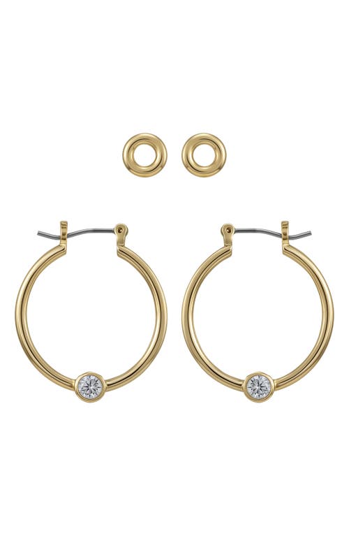 Vince Camuto Set Of 2 Assorted Earrings In Gold