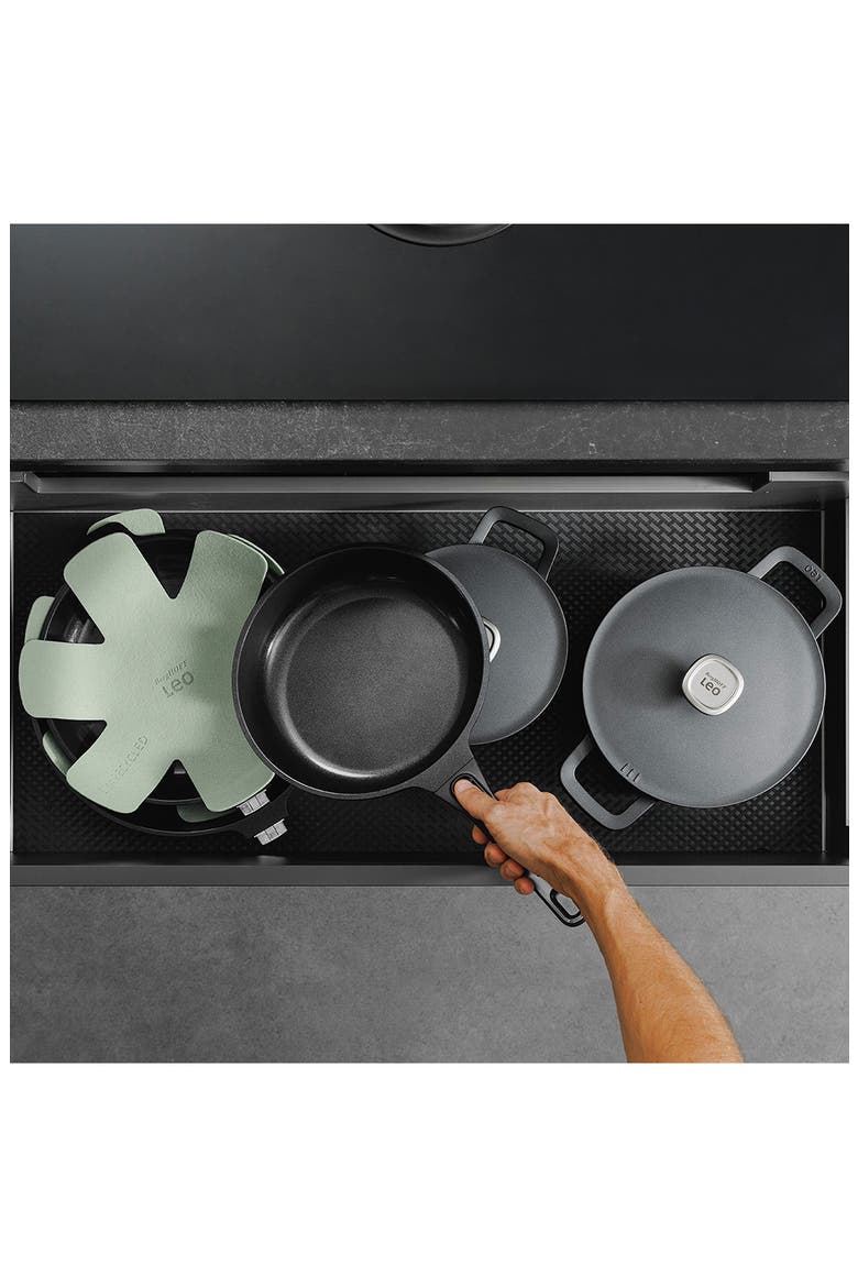 Leo Phantom 3-Piece Fry Pan Set, Alternate, color, BLACK