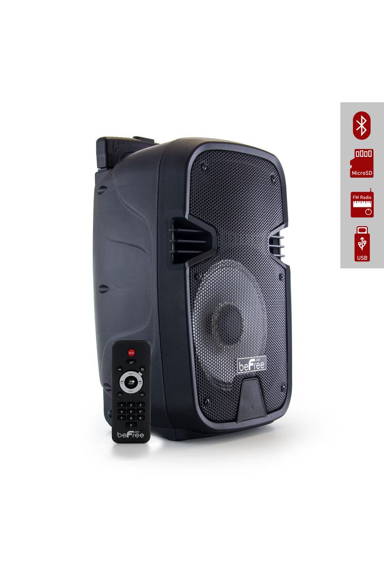 Befree Sound 8in 400 Watts Bluetooth Portable Party Speaker with Reactive Lights, Alternate, color, Black