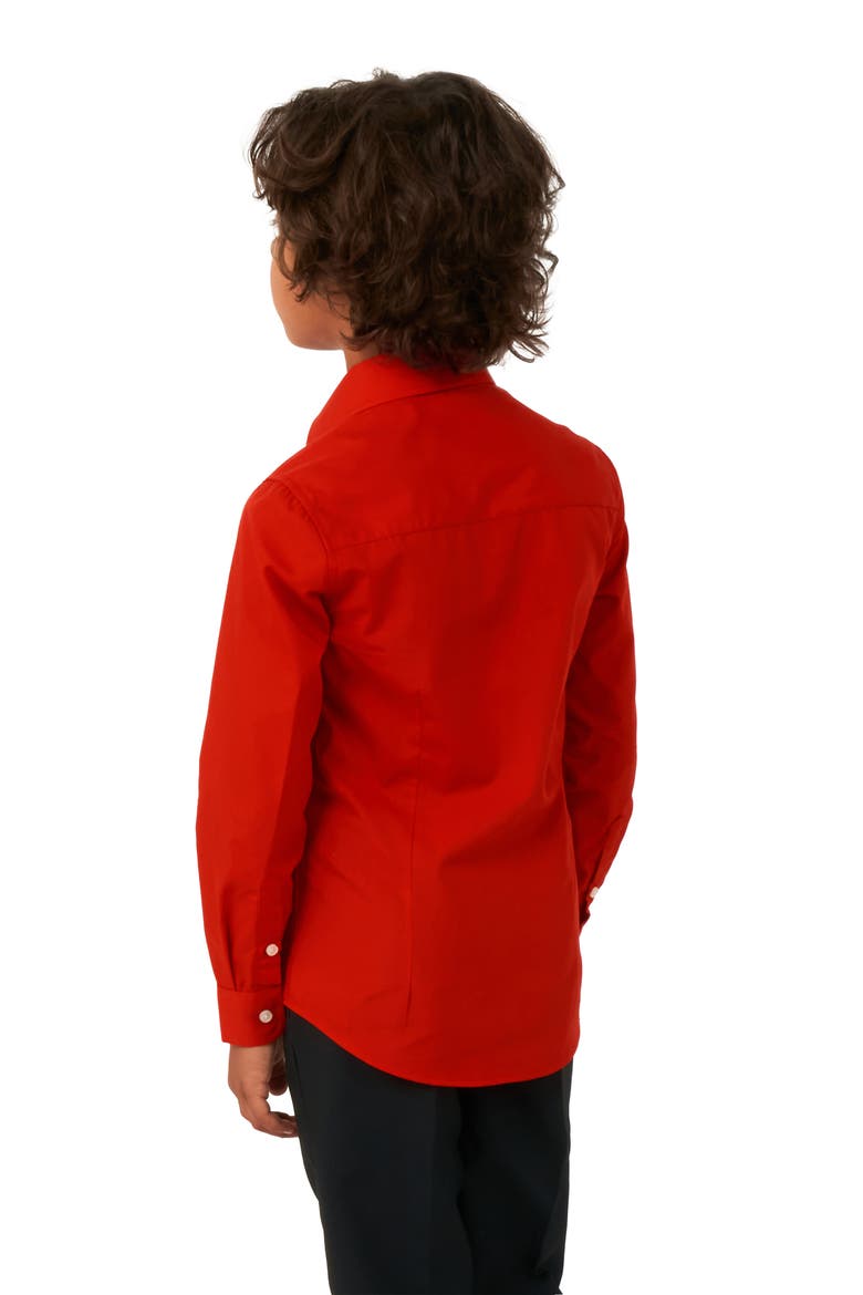 Kids' Red Devil Button-Up Shirt, Alternate, color, DARK RED