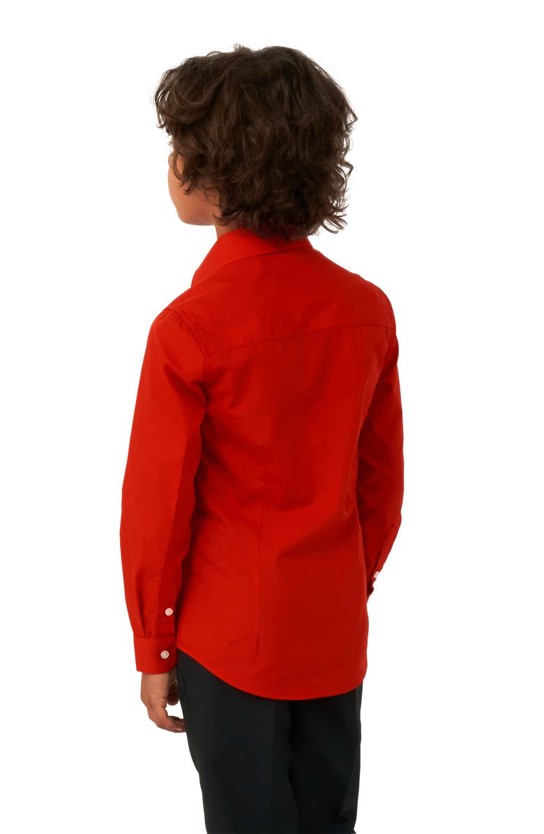 OppoSuits Kids' Red Devil Button-Up Shirt, Alternate, color, 