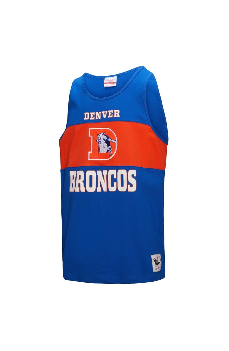 Mitchell & Ness Men's Mitchell & Ness Royal Denver Broncos Retro Colorblock Tank Top, Alternate, color, Royal