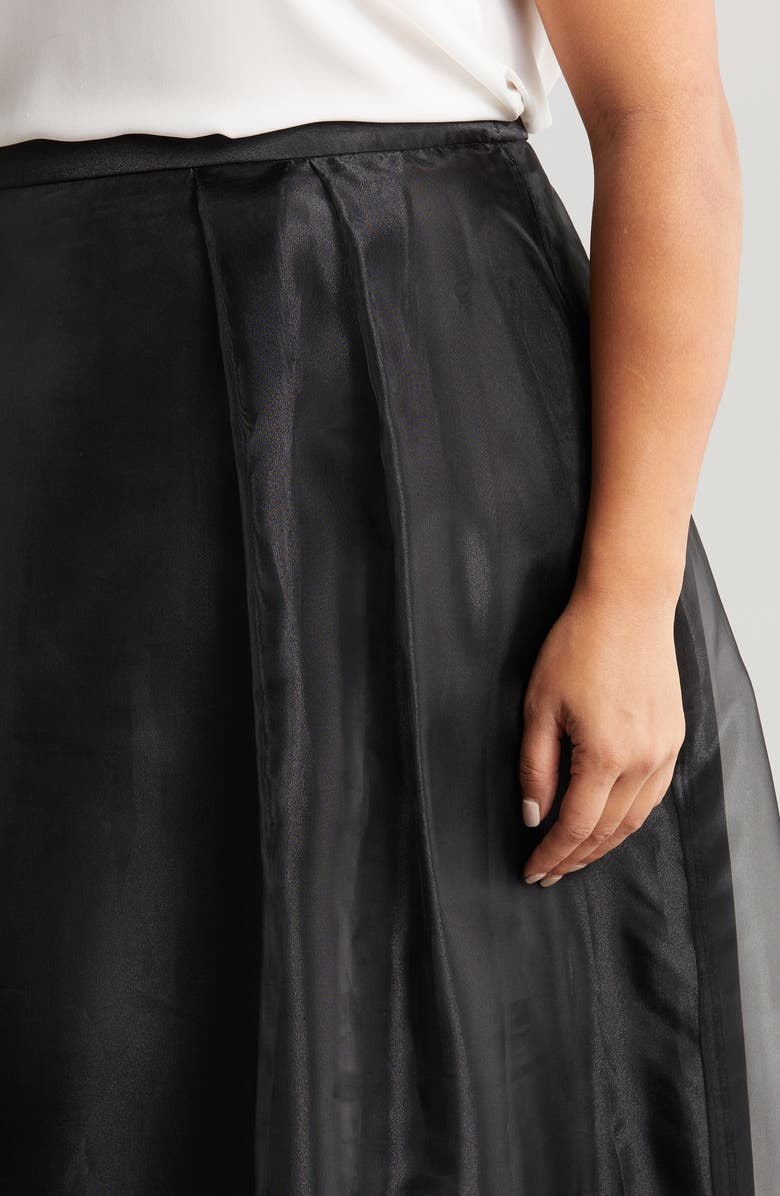 Alex Evenings Pleated Organza Overlay Skirt, Alternate, color, 