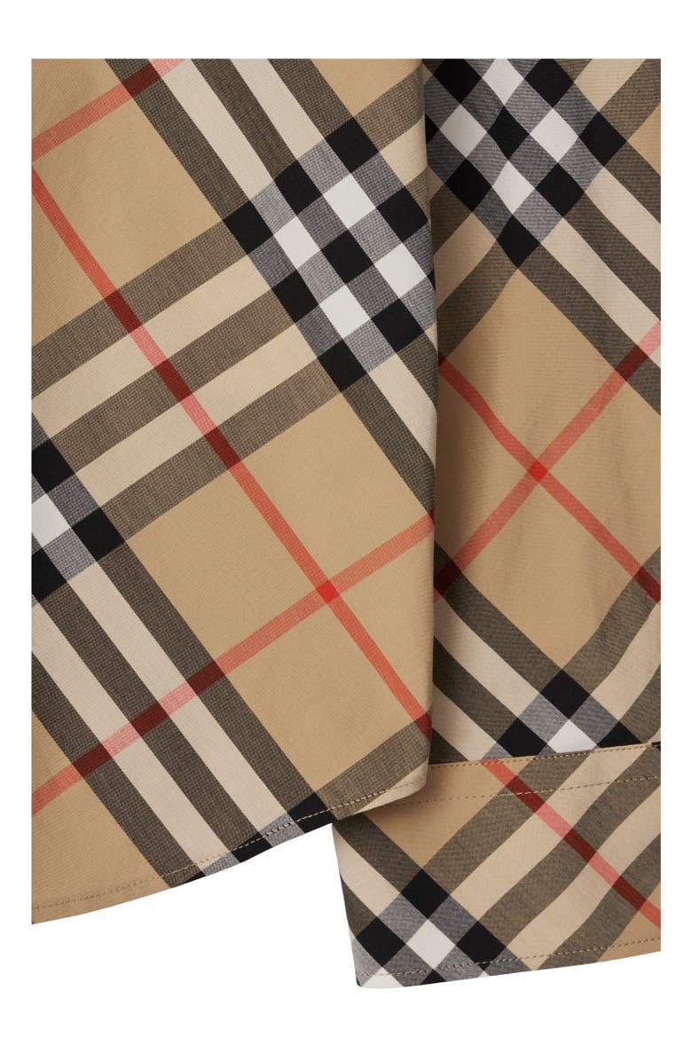 Burberry Regular Fit Check Cotton Shirt, Alternate, color, Sand