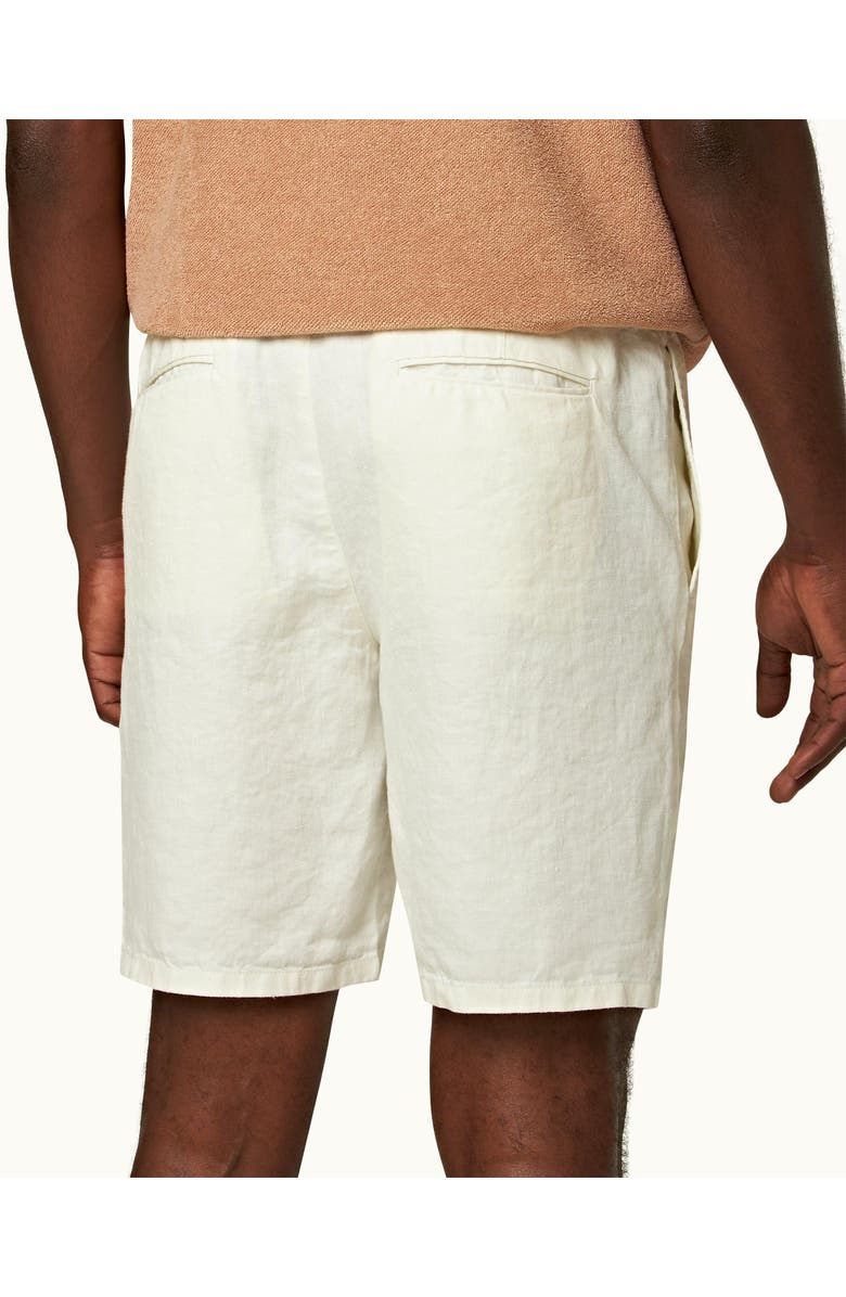 Orlebar Brown Cornell Linen Easy Tailored Fit Washed Linen Shorts, Alternate, color, Sandbar