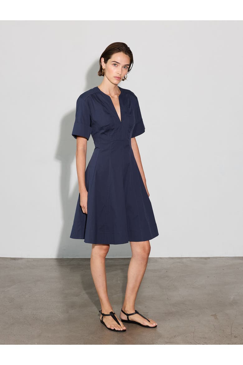 Sora Flared dress, Alternate, color, Navy Blue