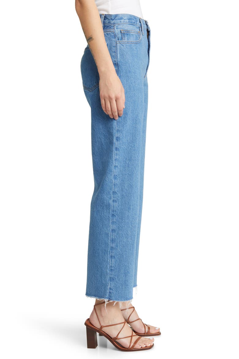 (Bio)Degradable Le Jane Raw Hem Straight Leg Jeans, Alternate, color, MEADOW