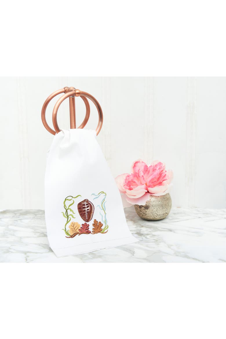 Conch Shell Woven Kitchen Towel, Alternate, color, Brown