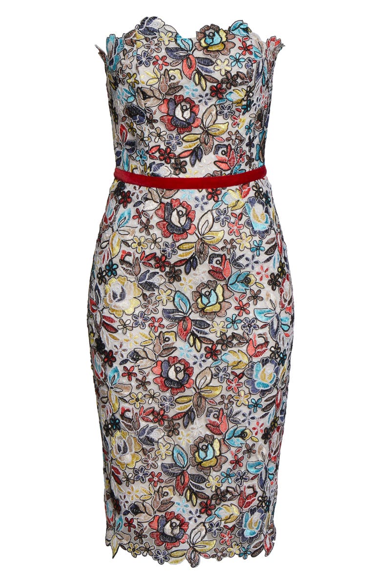 Bronx and Banco Maria Blanc Strapless Pencil Dress, Alternate, color, 