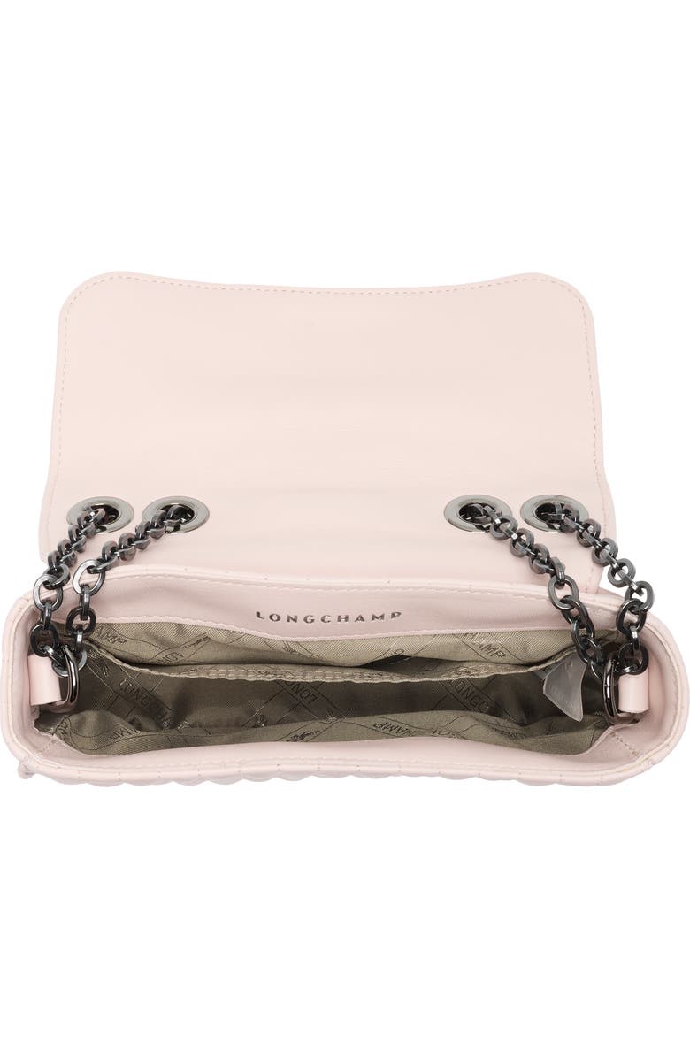 Longchamp Extra Small Quilted Leather Crossbody Bag, Alternate, color, Pale Pink