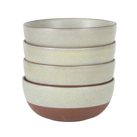 William Crest 4-Piece Reactive Glaze Stoneware Cereal Bowl Set